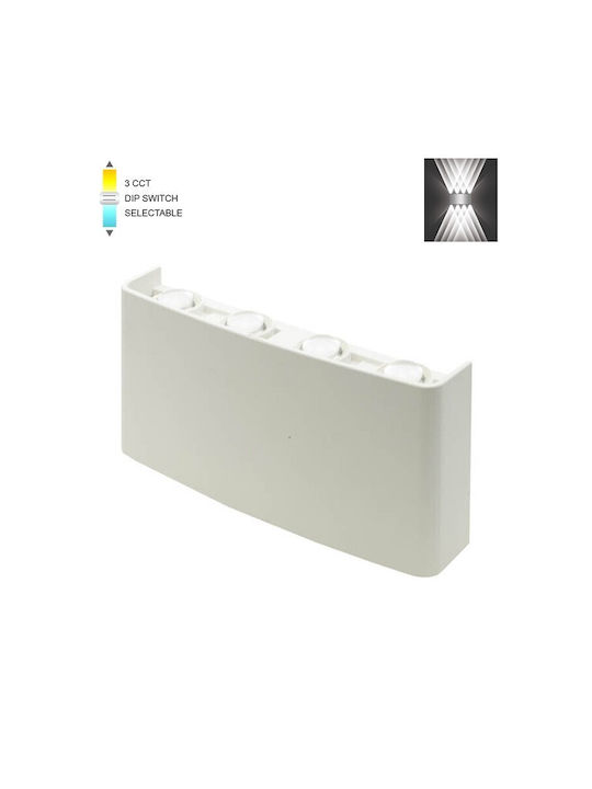 Vito Επιτοίχιο Εξωτερικό Φωτιστικό LED IP65 8W με Ρυθμιζόμενο Λευκό Φως 21x10εκ.