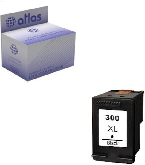 Atlas Συμβατό Μελάνι Εκτυπωτή InkJet HP NO 300XL COLOUR (CC644E) Μαύρο 1τμχ