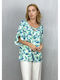 Silky Collection Damen Bluse Turquoise