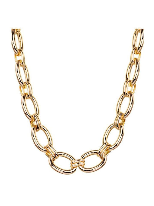 Paraxenies Chain Neck made of Steel Gold-plated
