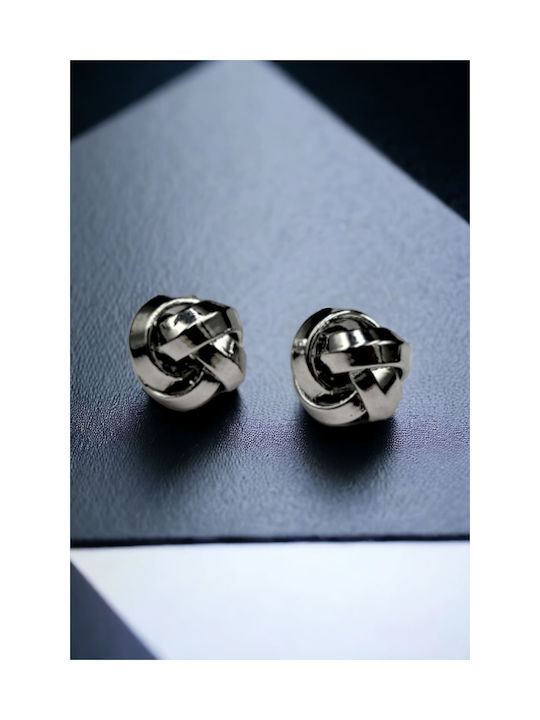 Silver Stud Earrings with Small Bead