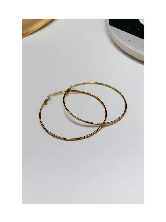 Stainless Steel Gold Thin Hoop Earrings