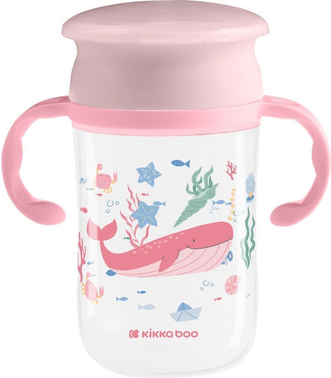 Kikka Boo Kleinkinderbecher aus Silikon Rosa 300ml für 12m+m+
