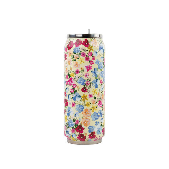 Yoko Design Ζιβερνύ Μπουκάλι Θερμός Ανοξείδωτο BPA Free 500ml Πολύχρωμο με Καλαμάκι