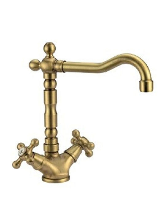 Retro Kitchen Faucet Counter Bronze