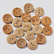 Wooden Buttons Nature Design 20x5mm 30 pieces