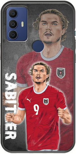 Черен калъф за мобилен телефон Euro 2024 Marcel Sabitzer Tcl 305 306 30e 30se черен TPU черен силикон