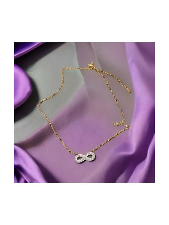 Necklace Infinity from Gold Plated Steel