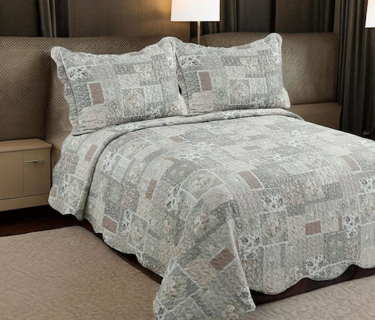 Linea Home Super Double Embroidered Coverlet Set 220x240cm 3 Pieces