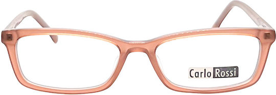 Carlo Rossi Damen Acetat Brillengestell Beige PL.17255-C5