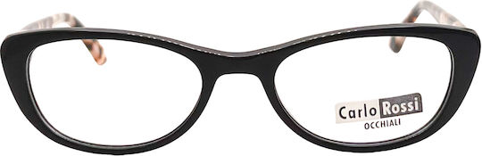 Carlo Rossi Women's Acetate Butterfly Frame Black PL.17263-C1