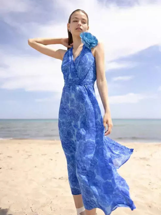Desiree Midi Dress Blue