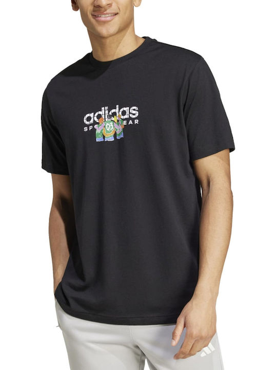 Adidas Ανδρικό T-shirt Κοντομάνικο Black
