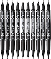 Dauerhafte Marker Schwarz Set 100Stücke