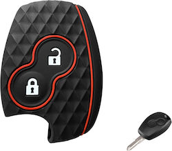 Car Key Cover Case made of with 2 Buttons for Renault / Nissan / Dacia in Black Color