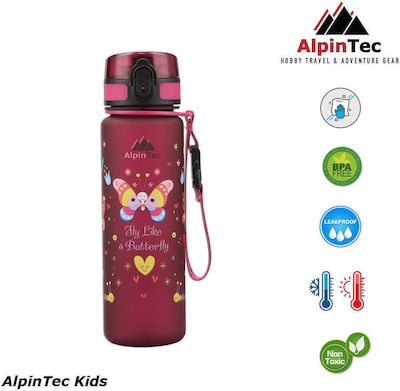 AlpinPro Kids Water Bottle Butterfly Plastic Tritan AlpinTec Kids 500ml