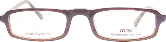 Carlo Rossi Damen Acetat Brillengestelle mit Rezept Lila PL.0167-BR