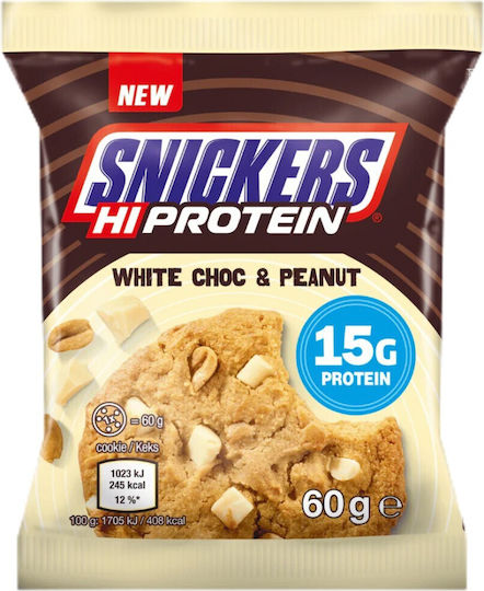 Snickers Бисквити Протеини С чипс бял шоколад 1бр 60гр