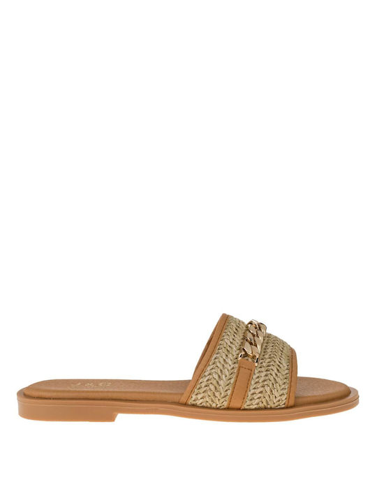 Mark Milan Women's Flat Sandals in Beige Color