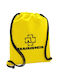 Rammstein Backpack Drawstring Gymbag Yellow Pocket 40x48cm & Thick Cords