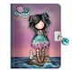 Santoro Notebook Ruled with Padlock Purple