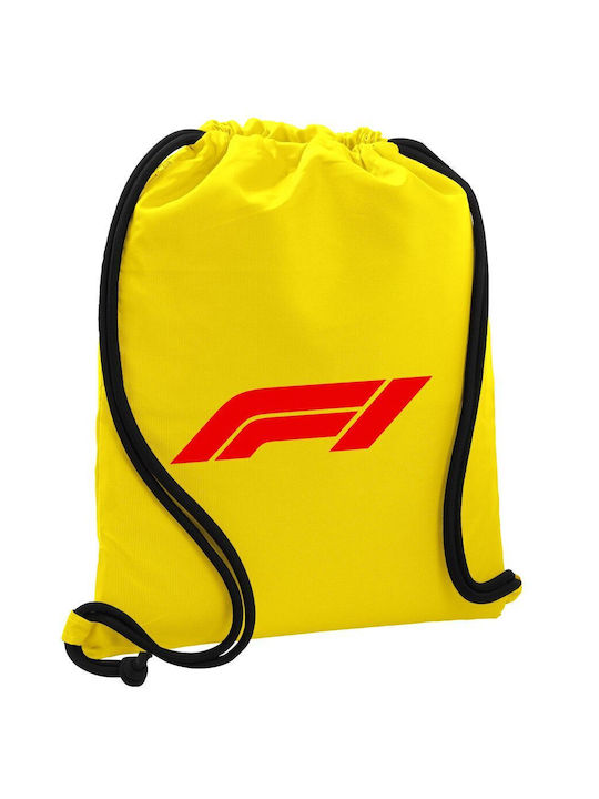 Formula 1 Backpack Bag Gymbag Yellow Pocket 40x...