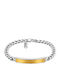 Rosso Amante Men's Bracelet Id made of Steel Gold Plated