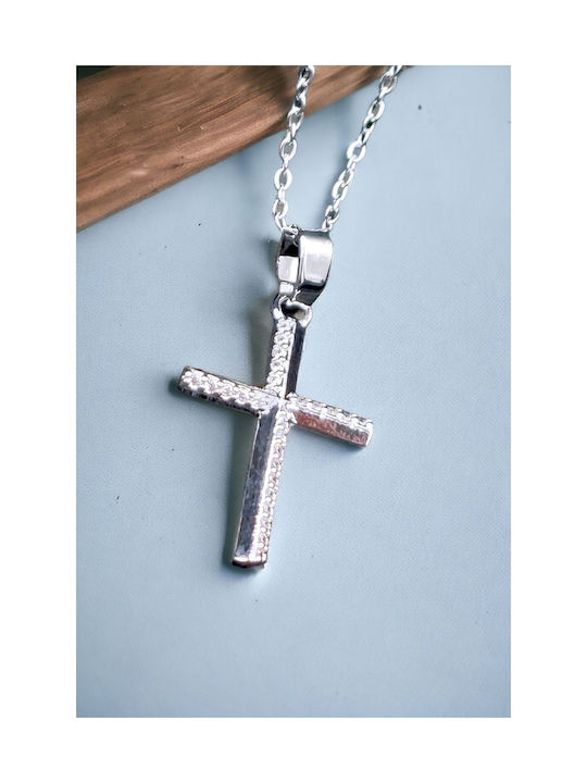 Women's Cross from Steel with Chain