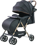 Crystal Adjustable Baby Stroller Suitable for Newborn Black 6.3kg