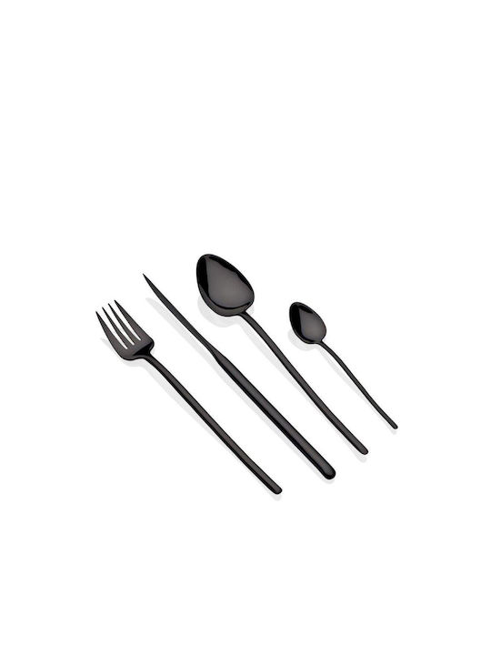 Herdmar Set de Tacâmuri Inoxidabil Negre 24buc