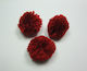 Pom Pom Craft Burgundy with Diameter 153mm Set of 10pcs