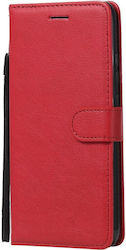 Brieftasche Leder Rot (Redmi 9C)