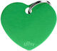 My Family Basic Dog ID Heart Green Large