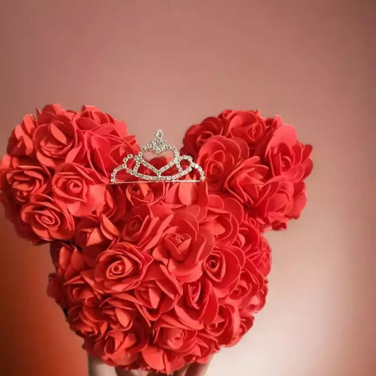 Bear of Artificial Roses 25cm (Various Designs)