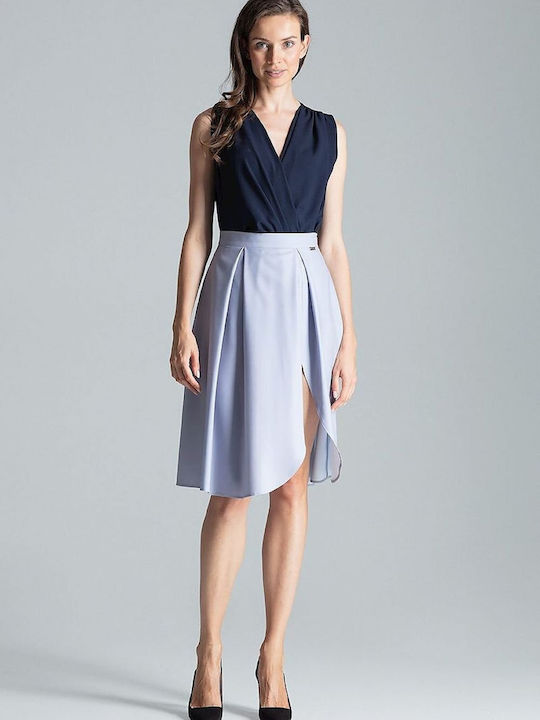 Figl Pleated Midi Skirt in Gray color