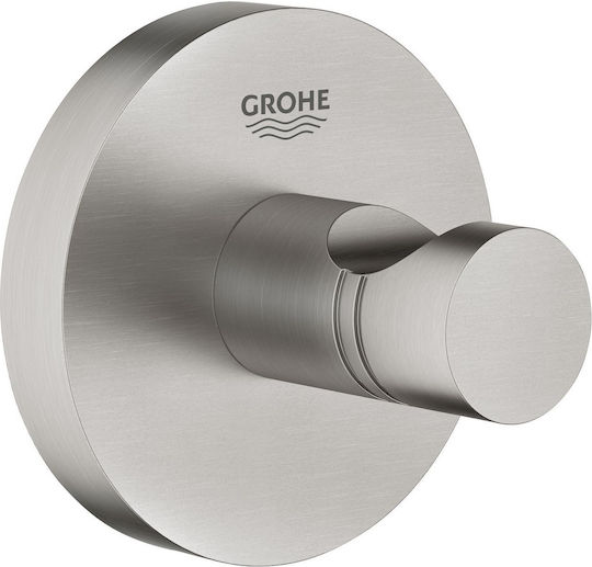 Grohe Άγκιστρο Μπάνιου Μονό με Βίδες Inox Γκρι