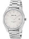 3Guys Men's Watch 45mm Battery with Silver Metal Bracelet