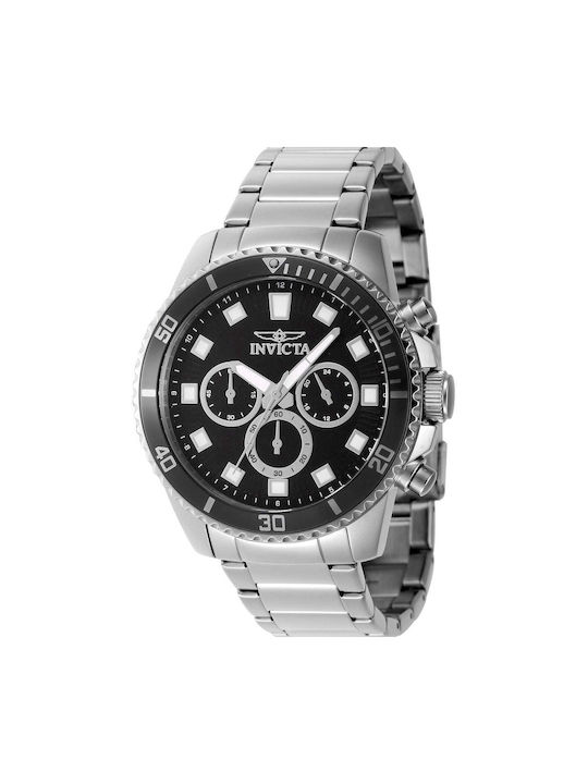 Invicta Watch Chronograph Battery with Silver Metal Bracelet