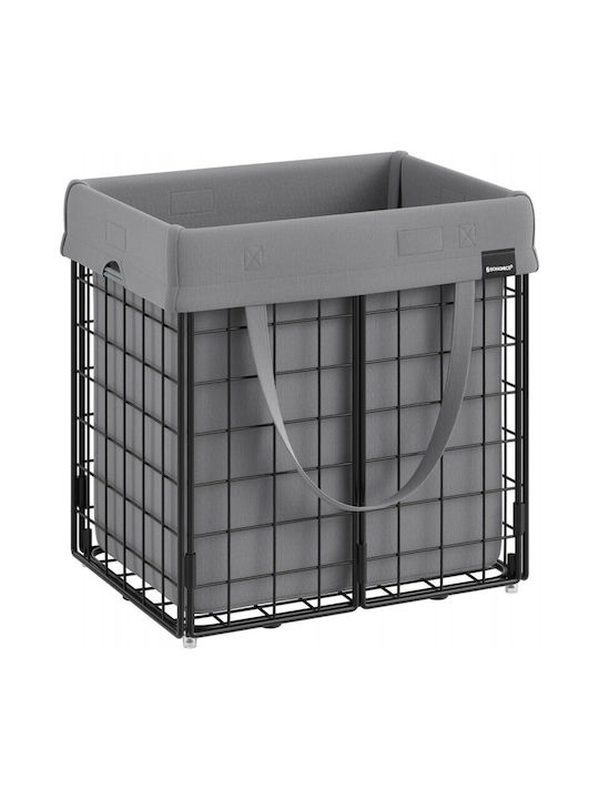 Songmics Laundry Basket Metallic 40x30x41cm Black