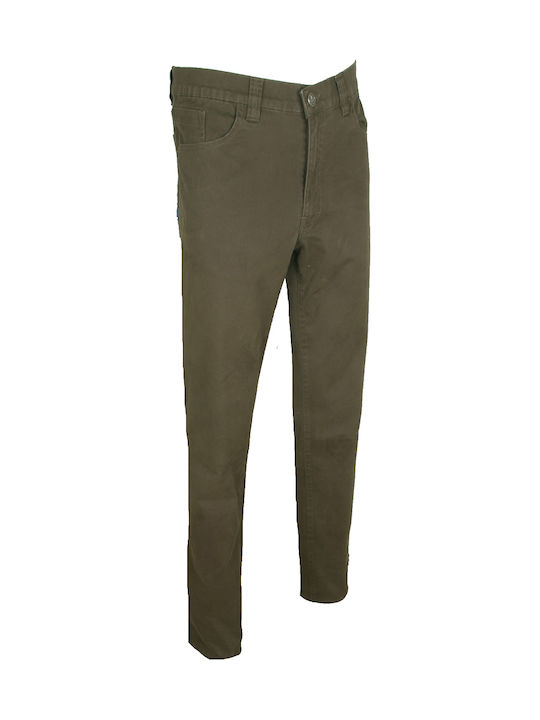 Men's Jeans Pants Elastic with Loose Fit Khaki
