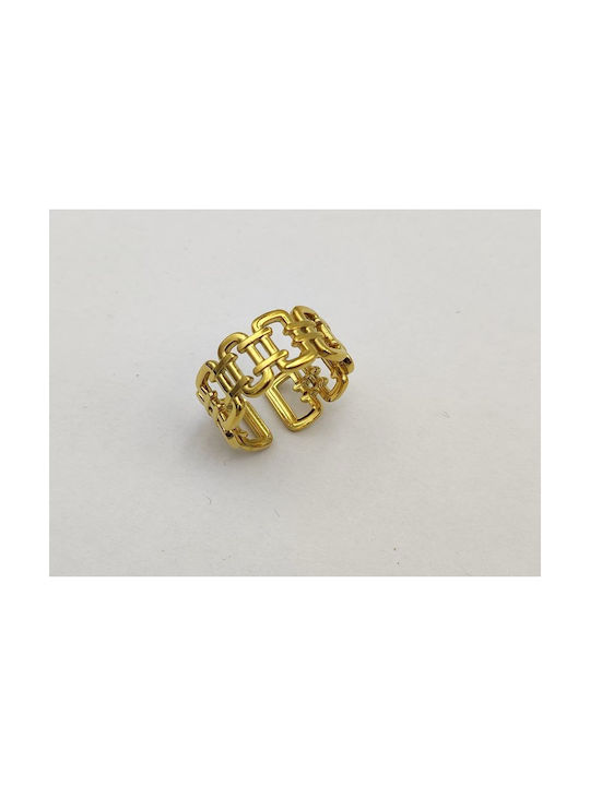 Women's Gold Plated Steel Ring