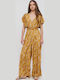 Damen Einteiler Anzug Brown/mustard