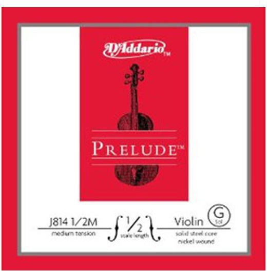 Daddario Μονή Steel Χορδή για Βιολί 1/2 Prelude 1/2 Medium Tension, G