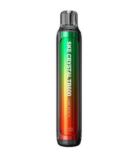 SKE Crystal Ηλεκτρονικό Τσιγάρο μιας Χρήσης 600 Εισπνοών Peach 2ml 20mg Πράσινο