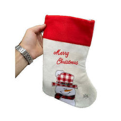 Christmas Decorative Sock with Santa Claus White