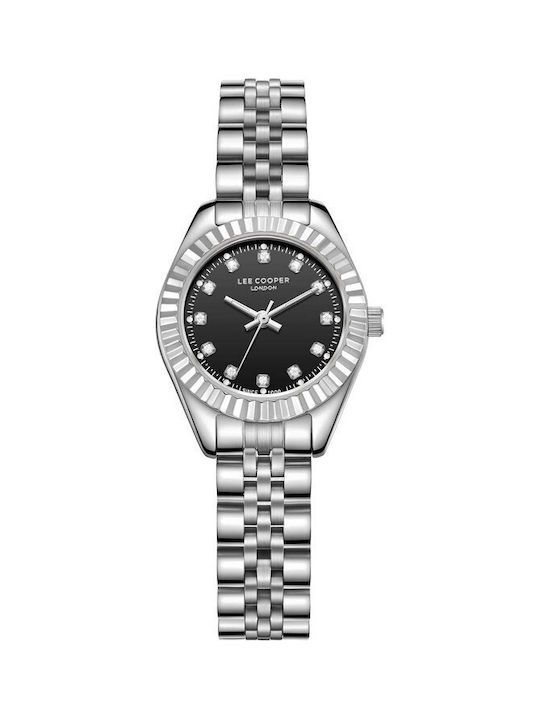 Lee Cooper Crystals Watch with Silver Metal Bra...