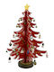 Christmas Decorative Wood Tree 33cm Red