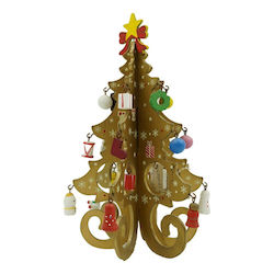 Arbore Decorativ De Crăciun 20cm Auriu Arbore Decorativ De Crăciun 20cm Auriu