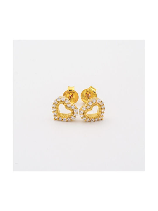 Heart Shaped Zircon Earrings