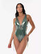 Acquadicocco One-Piece Swimsuit with Padding Green